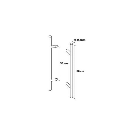 Obojestransko posneto okroglo držalo 80/50
