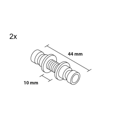 Obojestransko posneto okroglo držalo 80/50
