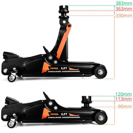 D10663P hidravlično dvigalo s plitkim profilom 2,5T