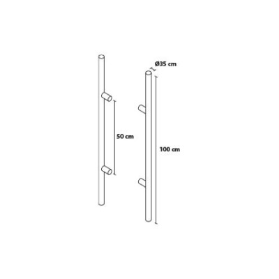 Dvostransko okroglo držalo 100/50 Dvostransko okroglo držalo 100/50
