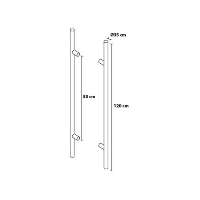 Dvostransko okroglo držalo 120/80