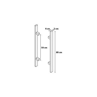 Obojestransko kvadratno držalo 80/50 Obojestransko kvadratno držalo 80/50