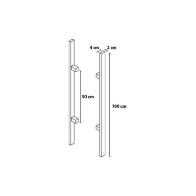 Obojestransko kvadratno držalo 100/50 Obojestransko kvadratno držalo 100/50