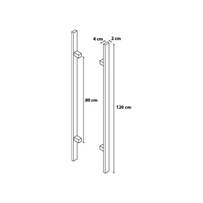 Obojestransko kvadratno držalo 120/80 Obojestransko kvadratno držalo 120/80