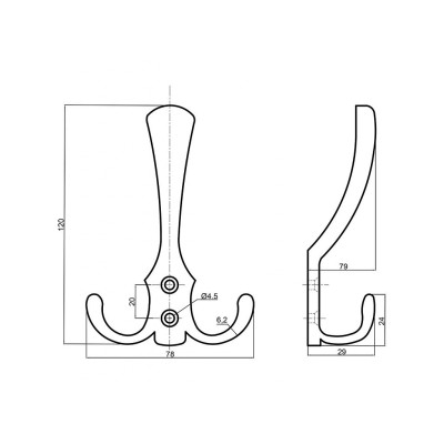ROMANA stenski obešalnik velik model ROMANA stenski obešalnik velik model