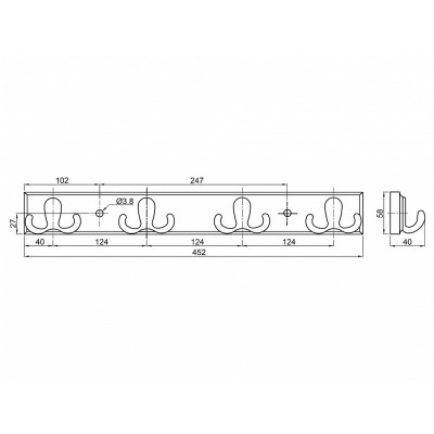 Polvisoki 4x, Nerjaveče, dekorativni hrastov trak