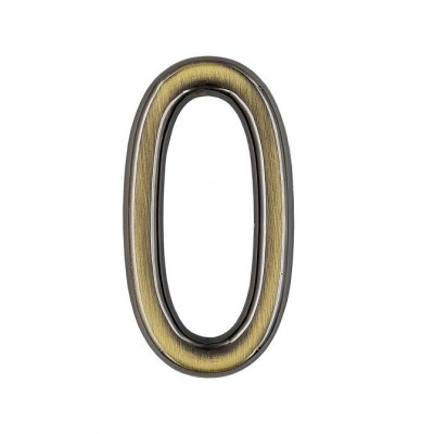 Številka "0" v bronasti barvi velikosti 75 mm.