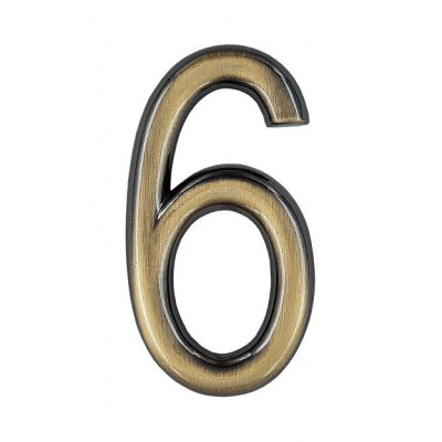 Številka "6" 75mm bronasta