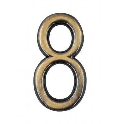 Številka "8" iz brona, premer 75 mm.