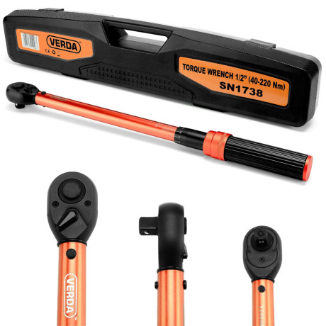 D1738 momentni ključ za kolesa 1/2" 40-220 Nm