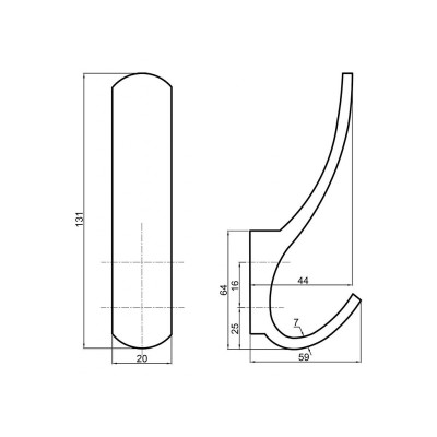 FILIP obešalnik z skrito montažo FILIP obešalnik z skrito montažo