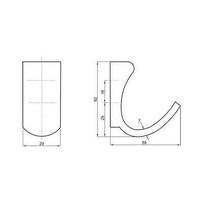 FILIP polička z skrito montažo FILIP polička z skrito montažo