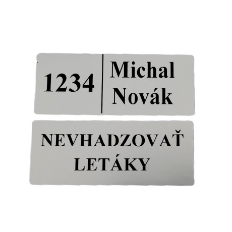 Imenska nalepka za lepljenje