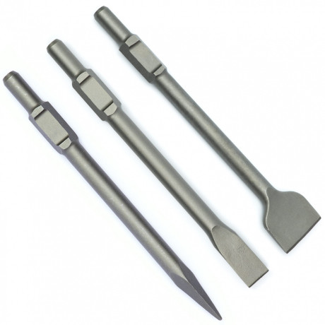 Nastavljiv set špicastih dlijeta HEX D1404