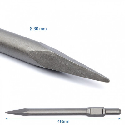 Nastavljiv set špicastih dlijeta HEX D1404