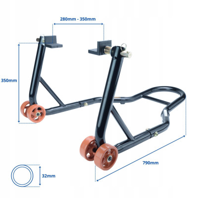 Stojalo za motorna kolesa SET za sprednje in zadnje kolo D1706