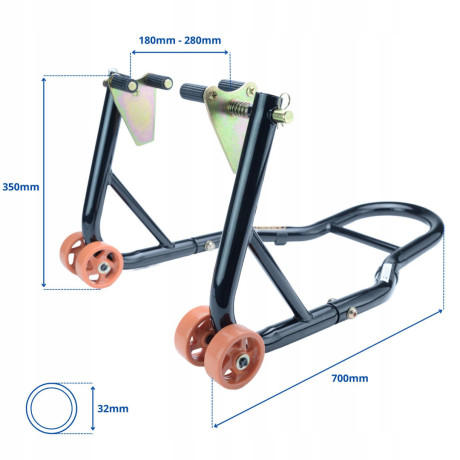 D1706 stojalo za motorna kolesa SET za sprednje in zadnje kolo