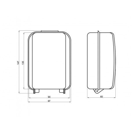 Vodotesna ključavnica 135x100x60mm.