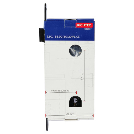 Z.301-BB.90/50/20.PL.CE. vgradna ključavnica na ključ