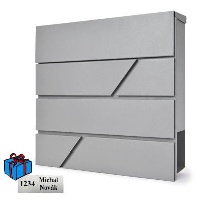 D3642 poštovna nabiralnik srebrne barve