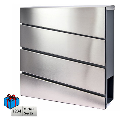 D3644 poštni nabiralnik nerjaveče jeklo / antracit