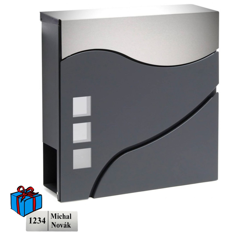 D3686 poštni nabiralnik nerjaveče jeklo / antracit D3686 poštni nabiralnik nerjaveče jeklo / antracit