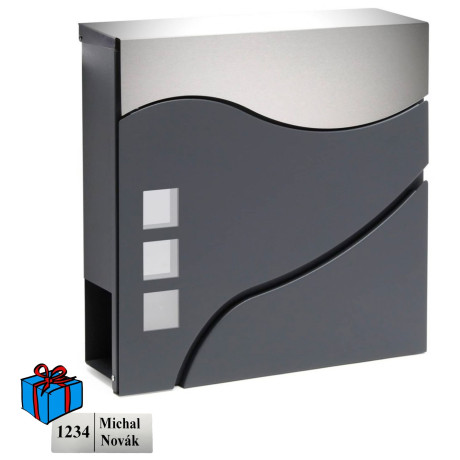 D3686 poštni nabiralnik nerjaveče jeklo / antracit