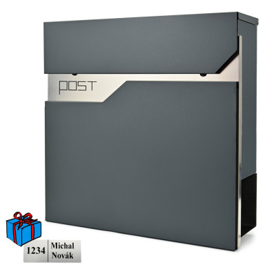 D3692 poštni predal antracit + nerjaveče jeklo