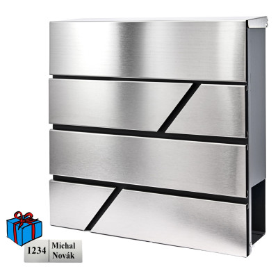 D3641 poštni nabiralnik nerjaveče jeklo / antracit