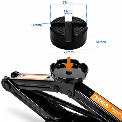 Dvigalo trapezne oblike 2,5T z ovitkom in teleskopskim ključem D4575