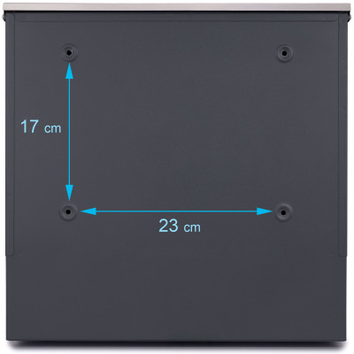 D3691 poštni predal v antracitni barvi + nerjavečega jekla D3691 poštni predal v antracitni barvi + nerjavečega jekla