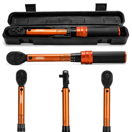 Dinamometrični ključ s blokado 1/4" 1-25 Nm + torbica D1751