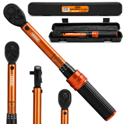 Dinamometrični ključ s blokado 1/4" 1-25 Nm + torbica D1751