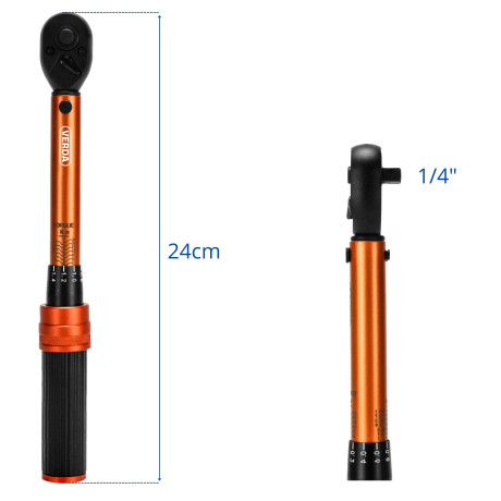 D1751 dinamometrični ključ s blokado 1/4" 1-25 Nm + torbica