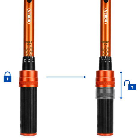 Dinamometrični ključ s blokado 1/4" 1-25 Nm + torbica D1751