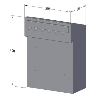 W3 - 1 poštni nabiralnik RAL7016 / nerjaveče jeklo