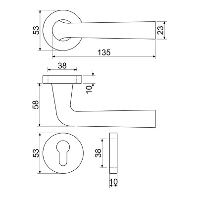 RK.LOPAR.PZ.CE kljuka za vrata