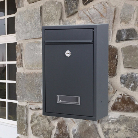 Bela poštna nabiralnika antracit