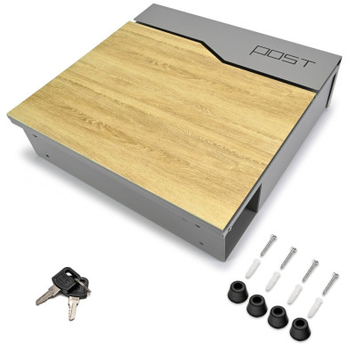 S3637 poštni nabiralnik srebrne barve + imitacija lesa. S3637 poštni nabiralnik srebrne barve + imitacija lesa.