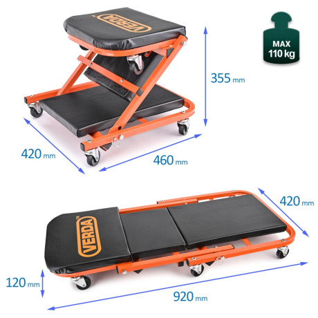 Delavniški ležalnik/stol 2v1 D6711