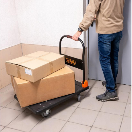 Skladací transportný plošinový vozík