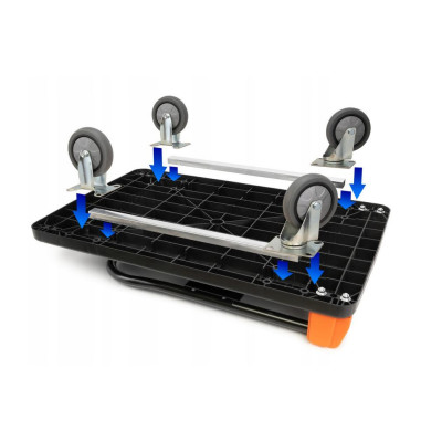 Skladací transportný plošinový vozík