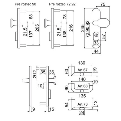 R.701.ZB.N varnostno ključavnico TB4.