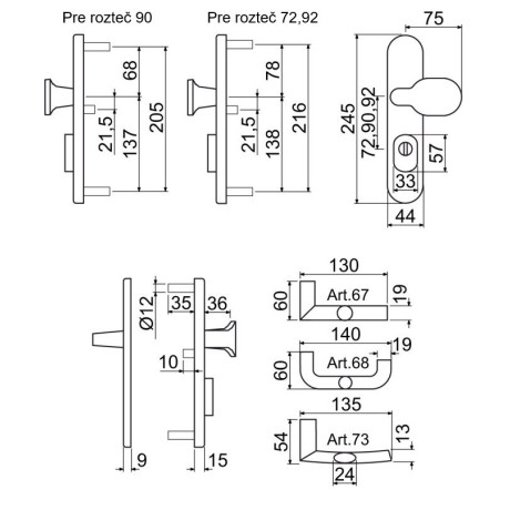 R.701.ZB.N varnostno ključavnico TB4.