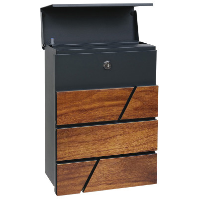 BK.524.WO.AM poštni nabiralnik antracit + les