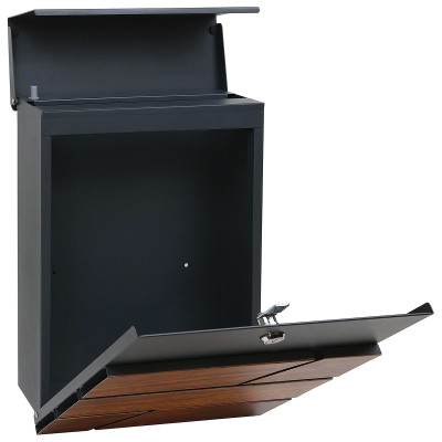 BK.524.WO.AM poštni nabiralnik antracit + les