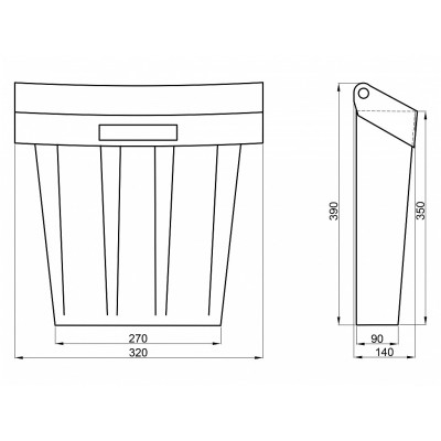 PH poštanski sandučić od plastike siva