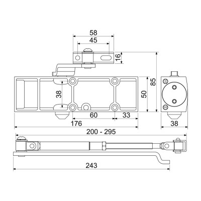 Zapiralnik vrat RZ.903.CE Richter Češka.