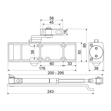 Zapiralnik vrat RZ.903.CE Richter Češka.