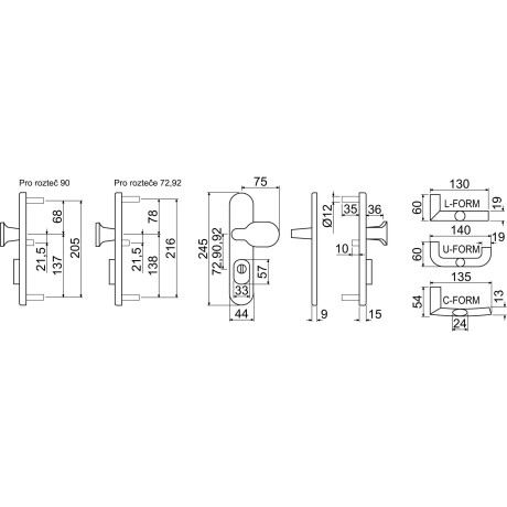R.711.ZB.N.TB4 varnostno okovje
